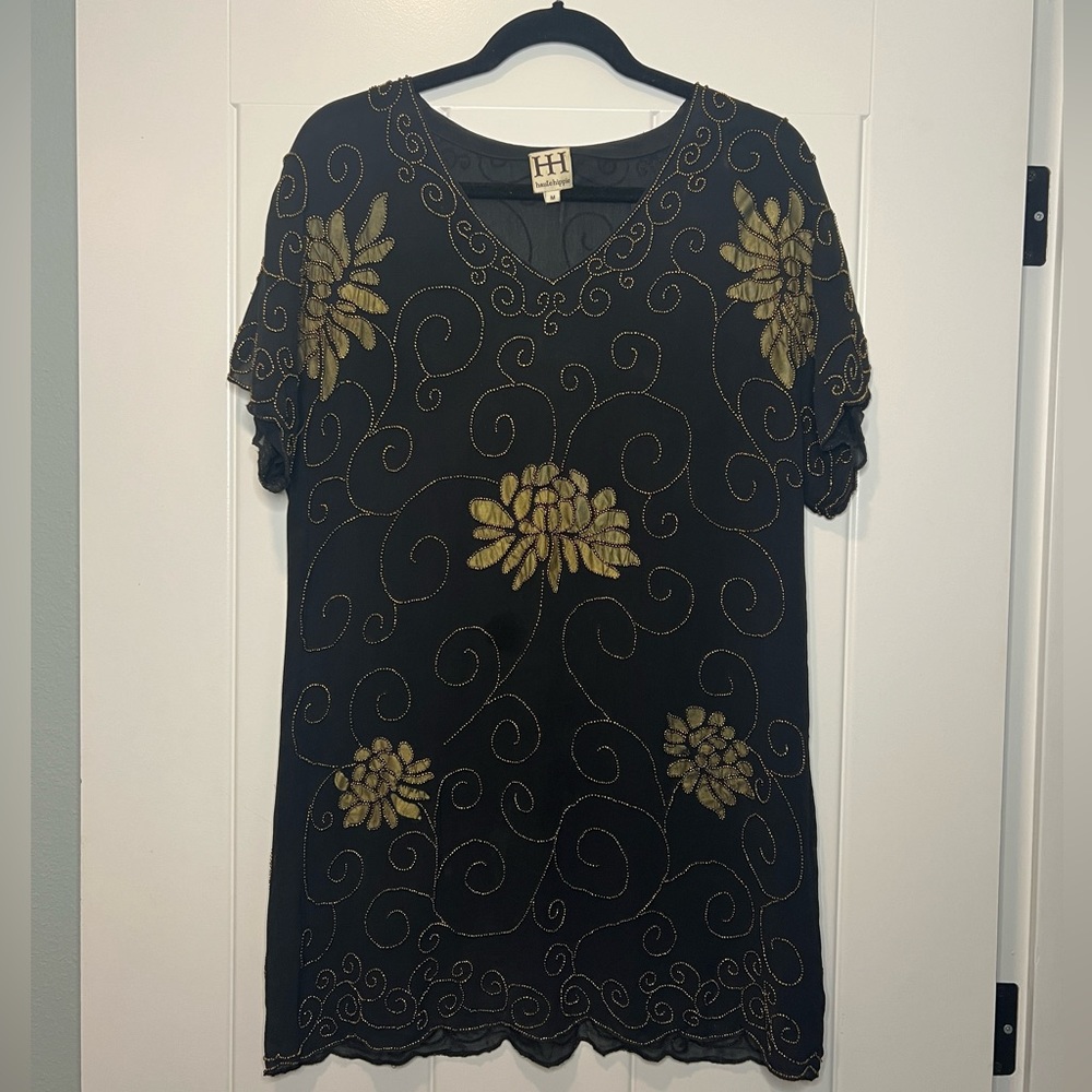 Haute Hippie Beaded Shift Dress